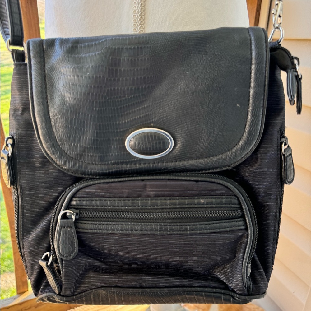 Multi Sac Black Convertible Backpack Organizer Le… - image 3